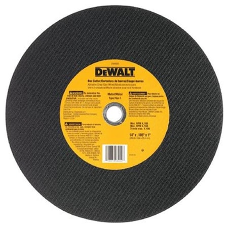 Dewalt DeWalt 115-DW8002 Type 1 - Cutting Wheel|14 Inch X 7-64 Inch X 1 Inch Fab Cutter Chop Saw Wheel Heavy Metal 115-DW8002